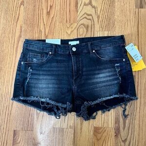 Zara NWT Womens Black Denim Shorts Size 10​​​​